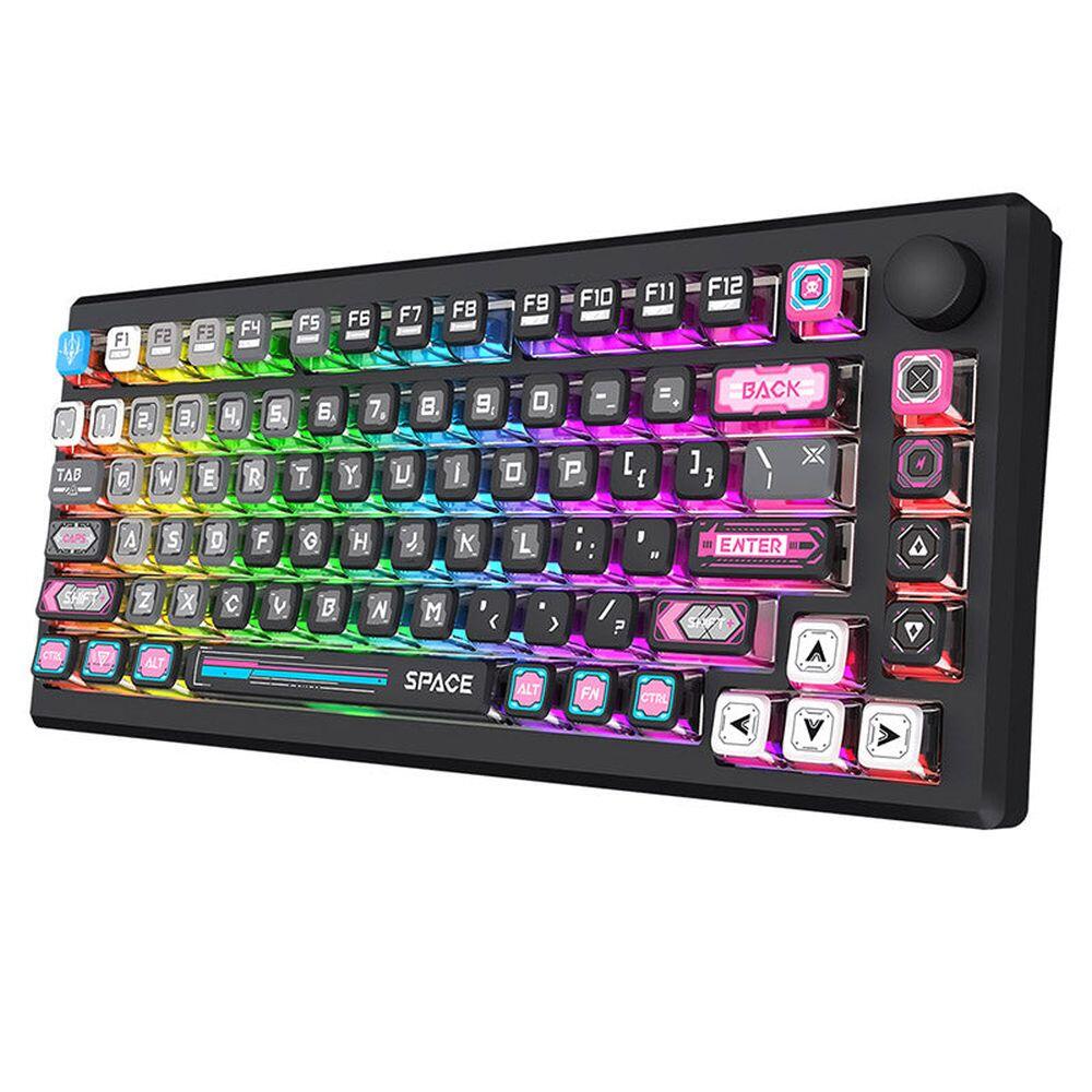 Bluetooth и безжична механична геймърска клавиатура Redragon Uranus Pro 82 K732MC-RGB-PRO, RGB осветление - черна - Image 2