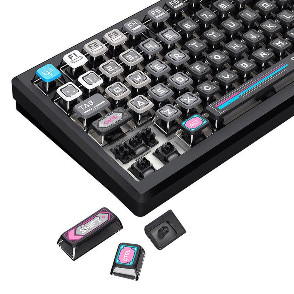 Bluetooth и безжична механична геймърска клавиатура Redragon Uranus Pro 82 K732MC-RGB-PRO, RGB осветление - черна - Image 3