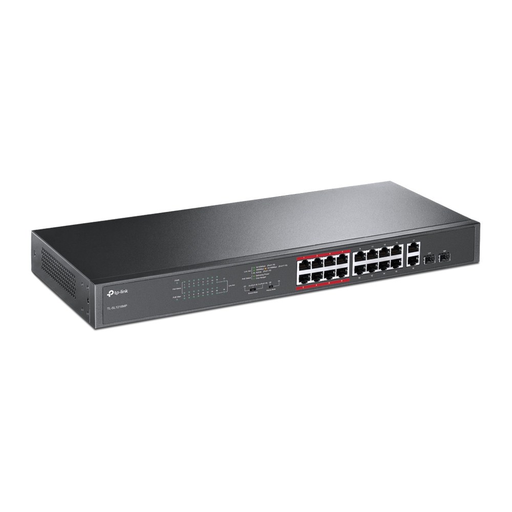 16-портов неуправляем PoE комутатор TP-Link TL-SL1218MP - Image 5