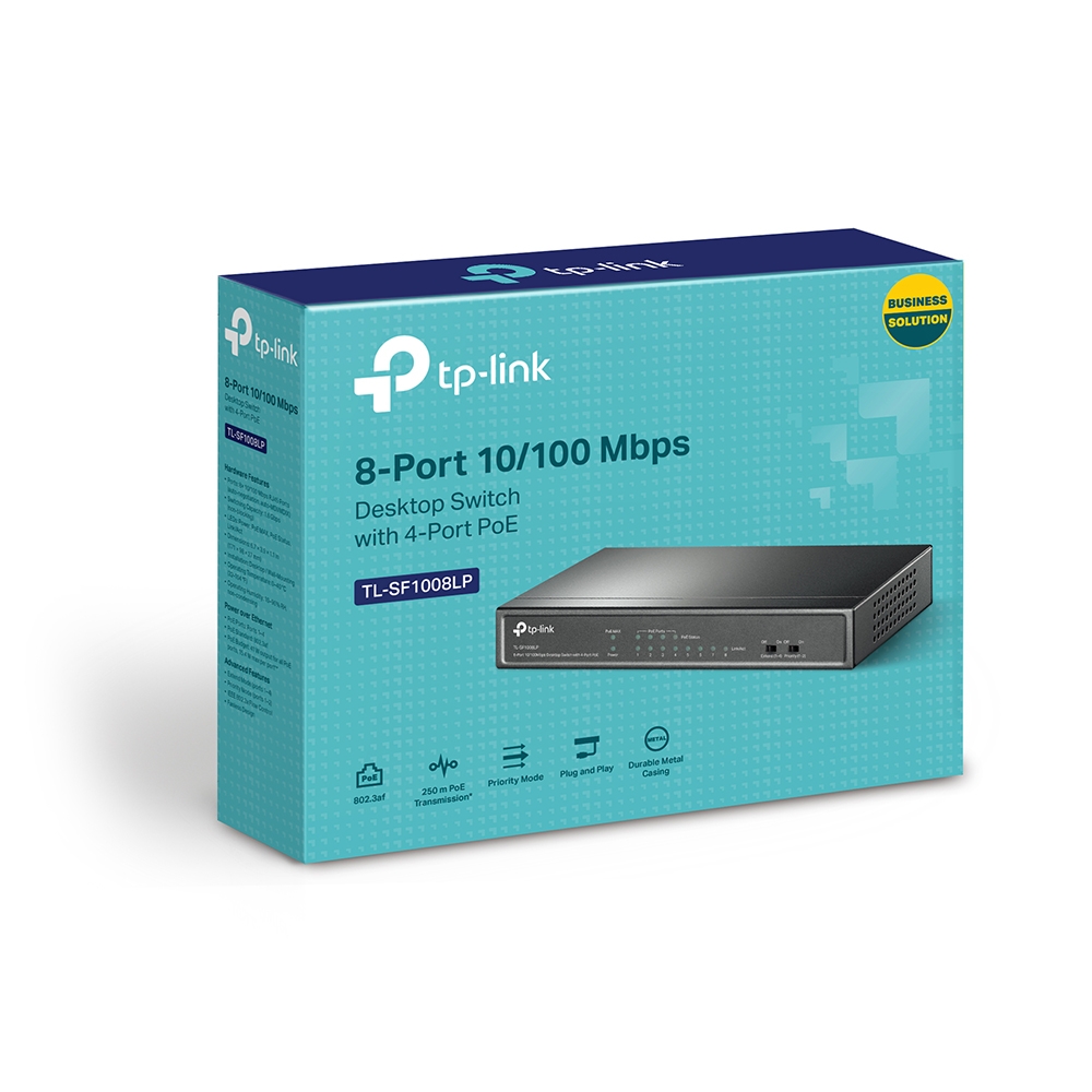 8-портов Desktop комутатор TP-Link TL-SF1008LP с 4-PoE порта - Image 5