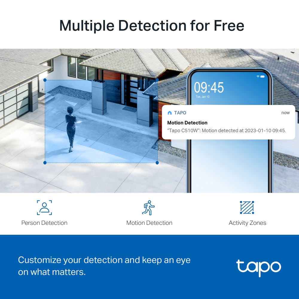 Външна охранителна камера TP-Link Tapo C510W 2K панорамна - Image 5