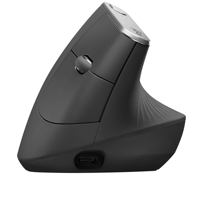 Безжична/жична мишка Logitech MX Vertical USB Type C, вертикална 910-005448 - тъмносива - Image 2
