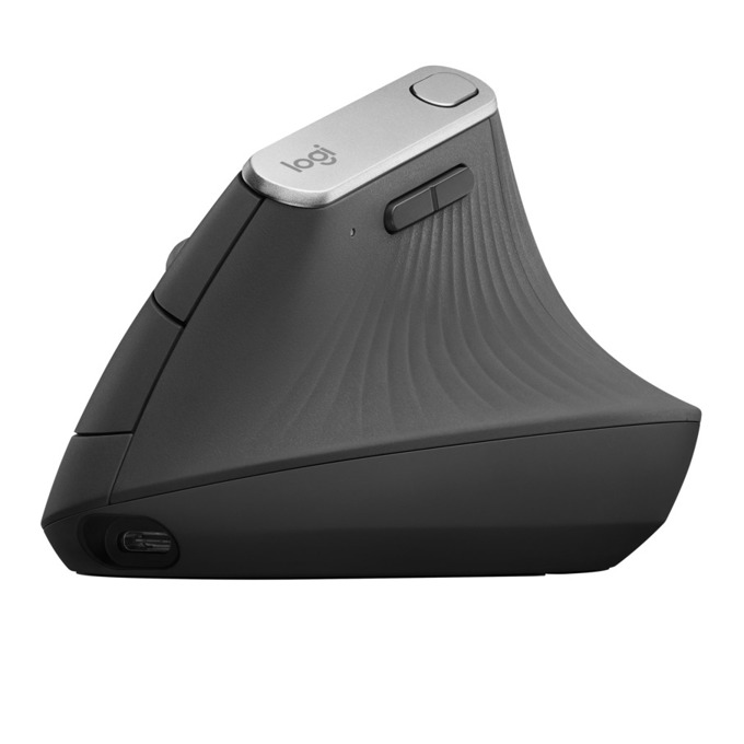 Безжична/жична мишка Logitech MX Vertical USB Type C, вертикална 910-005448 - тъмносива - Image 4