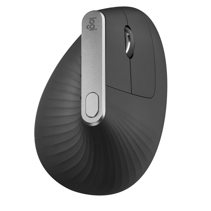 Безжична/жична мишка Logitech MX Vertical USB Type C, вертикална 910-005448 - тъмносива