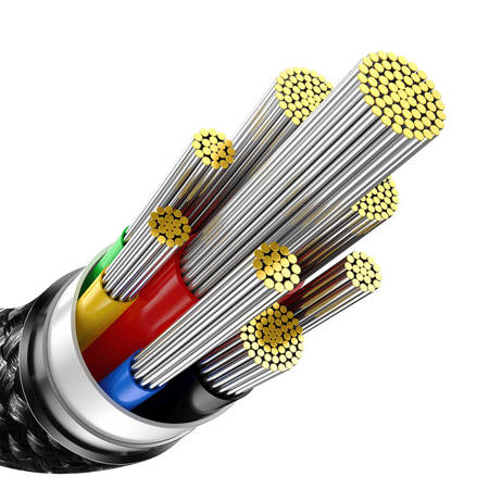 Кабел Baseus Tungsten Gold 240W USB-C към USB-C 1м CAWJ040001 - черен - Image 5