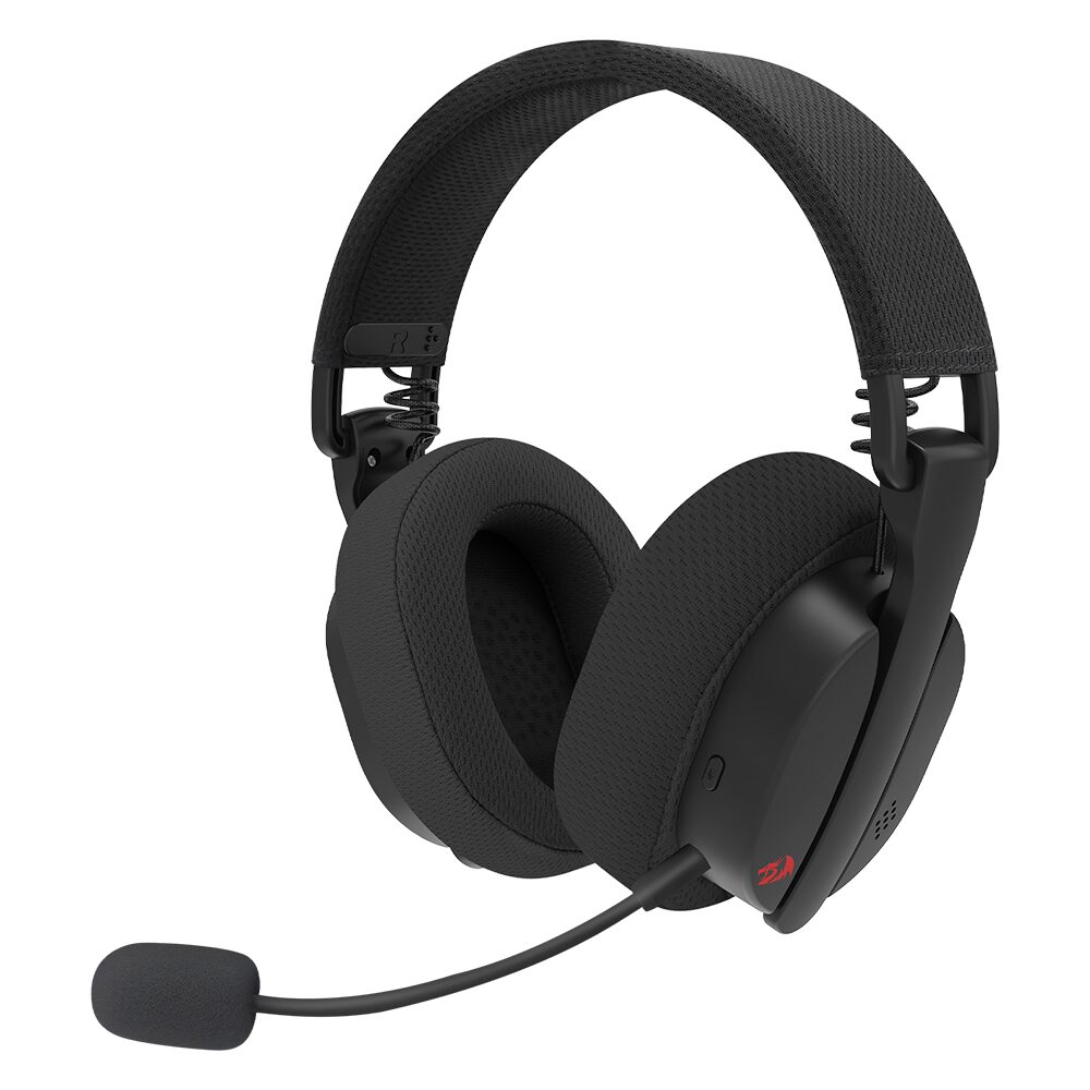 Геймърски слушалки с кабелна и безжична връзка, Bluetooth 5.3 и подвижен микрофон Redragon Luce H888