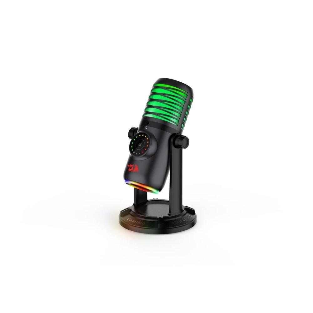 Геймърски кондензаторен микрофон Redragon Stellaris GM306 – RGB USB със стойка и многофункционални режими - Image 2