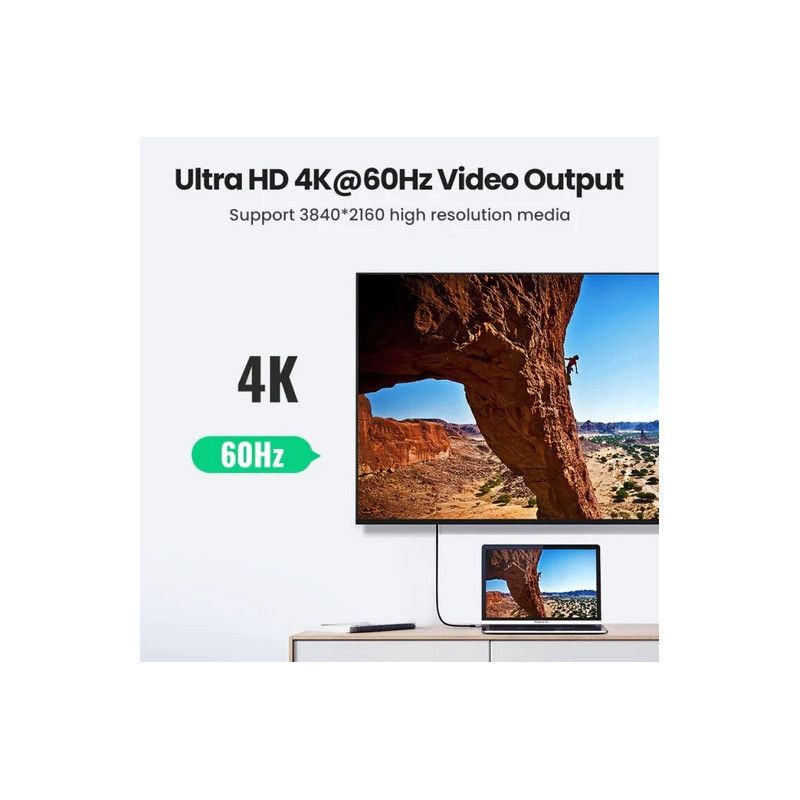 Кабел Ugreen US355 80150 USB-C 3.1 Gen 2 / USB-C 3.1 Gen 2, 1 м, 100W - черен - Image 4