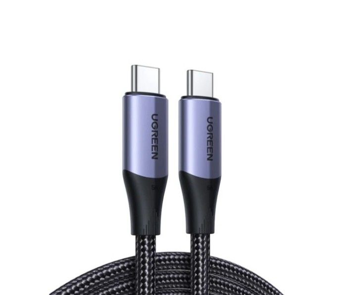 Кабел Ugreen US355 80150 USB-C 3.1 Gen 2 / USB-C 3.1 Gen 2, 1 м, 100W - черен
