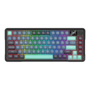 Bluetooth и безжична механична геймърска клавиатура Redragon Behemoth Pro K724SP-RGB-PRO, RGB осветление - черна със сив градиент