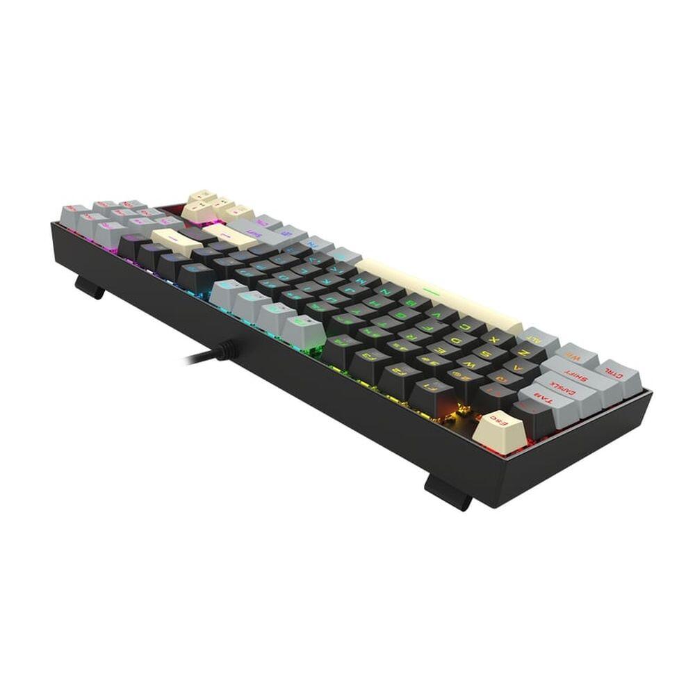 Механична геймърска клавиатура Redragon Kumara K552LGY-RGB с RGB осветление с Red switches - черна със сиво - Image 5