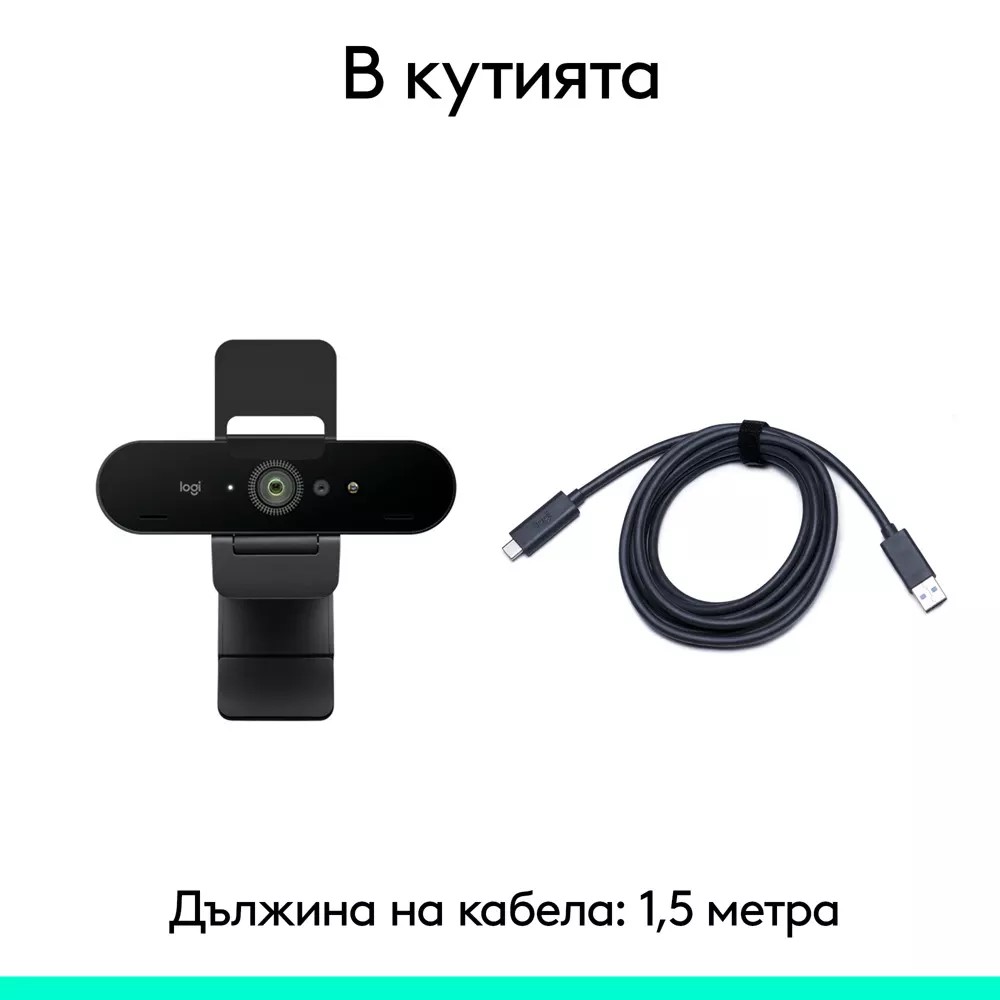 Уеб камера Logitech Brio 4K 960-001746 - черна - Image 2