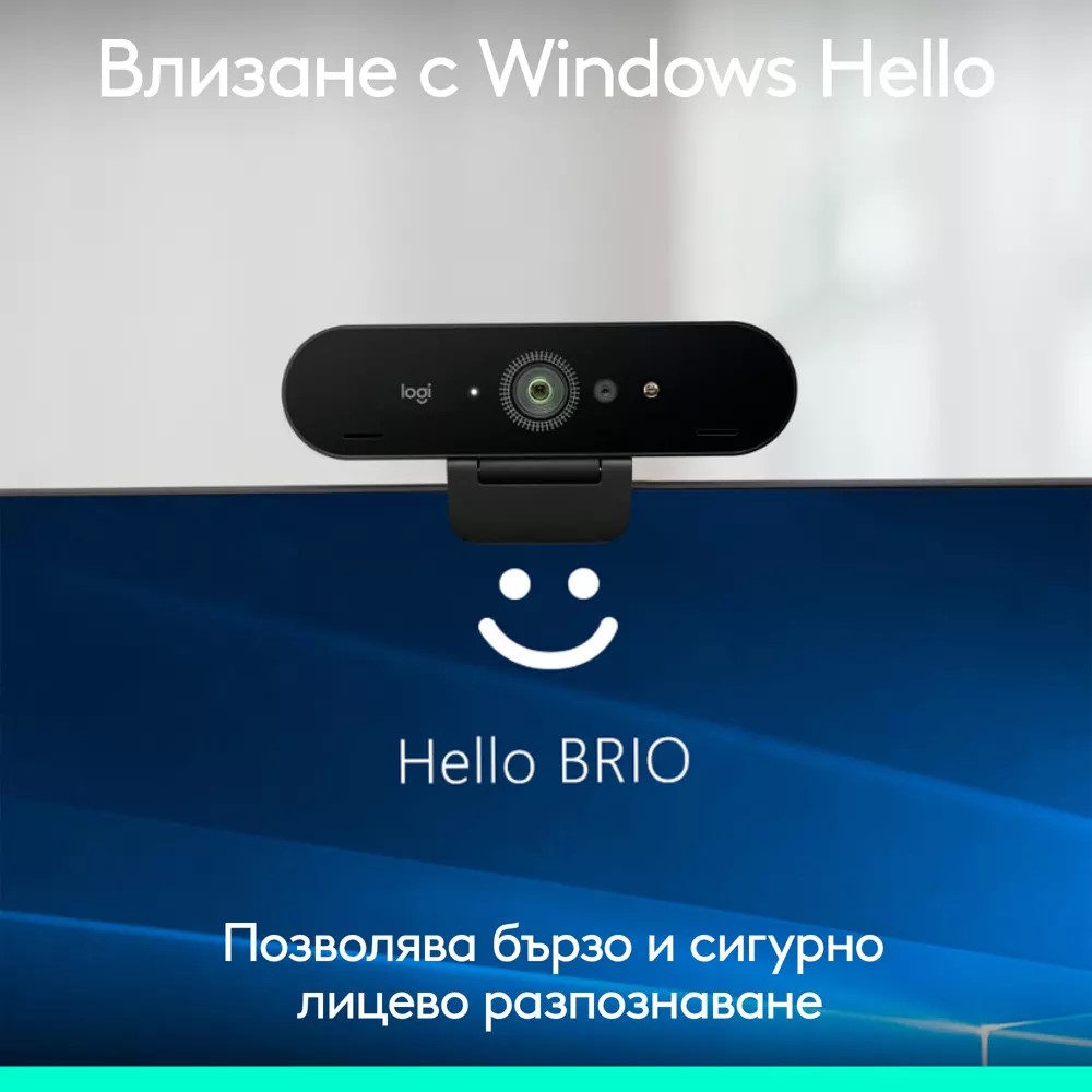 Уеб камера Logitech Brio 4K 960-001746 - черна - Image 4
