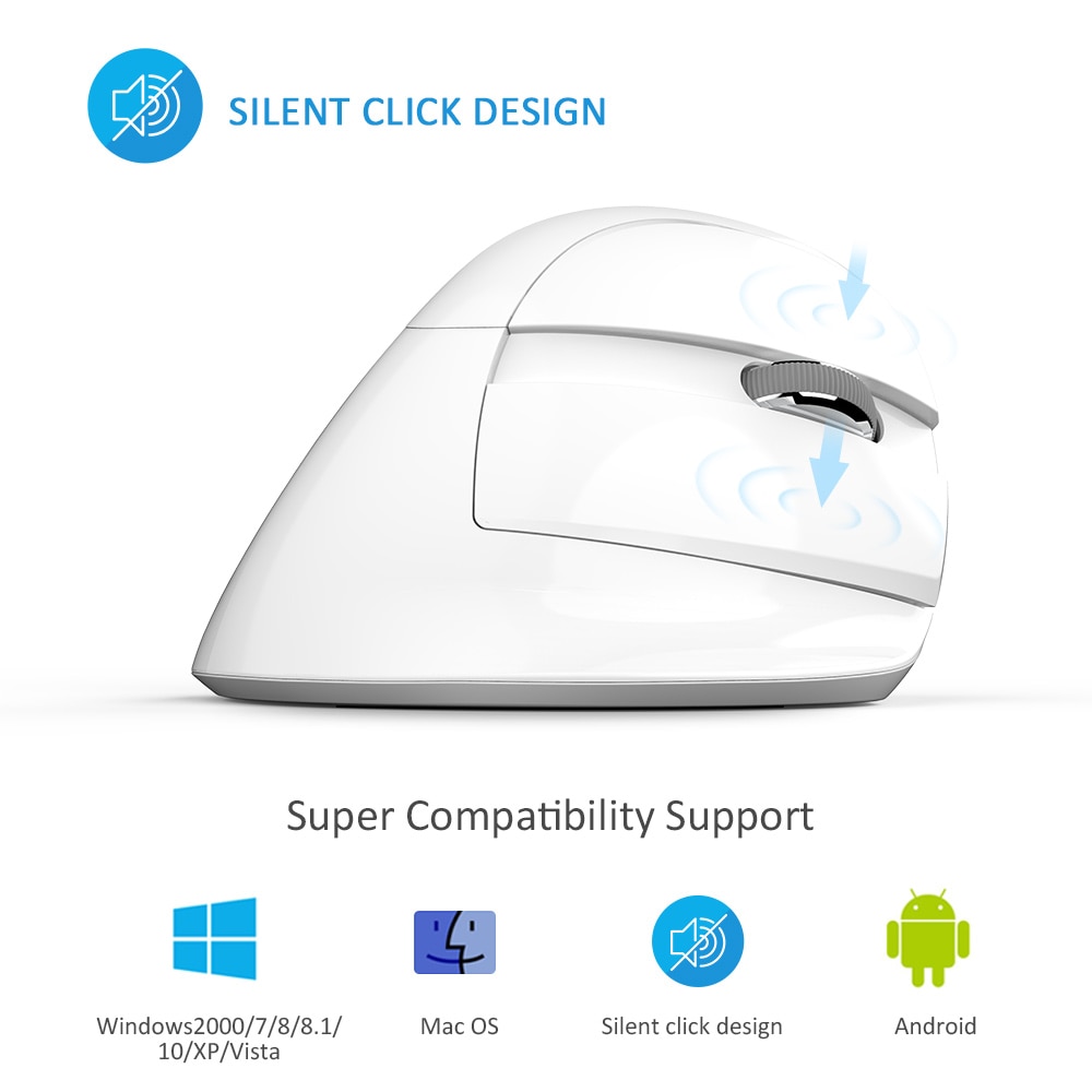 Мишка Delux M618mini+G27UF вертикална безжична - Image 4