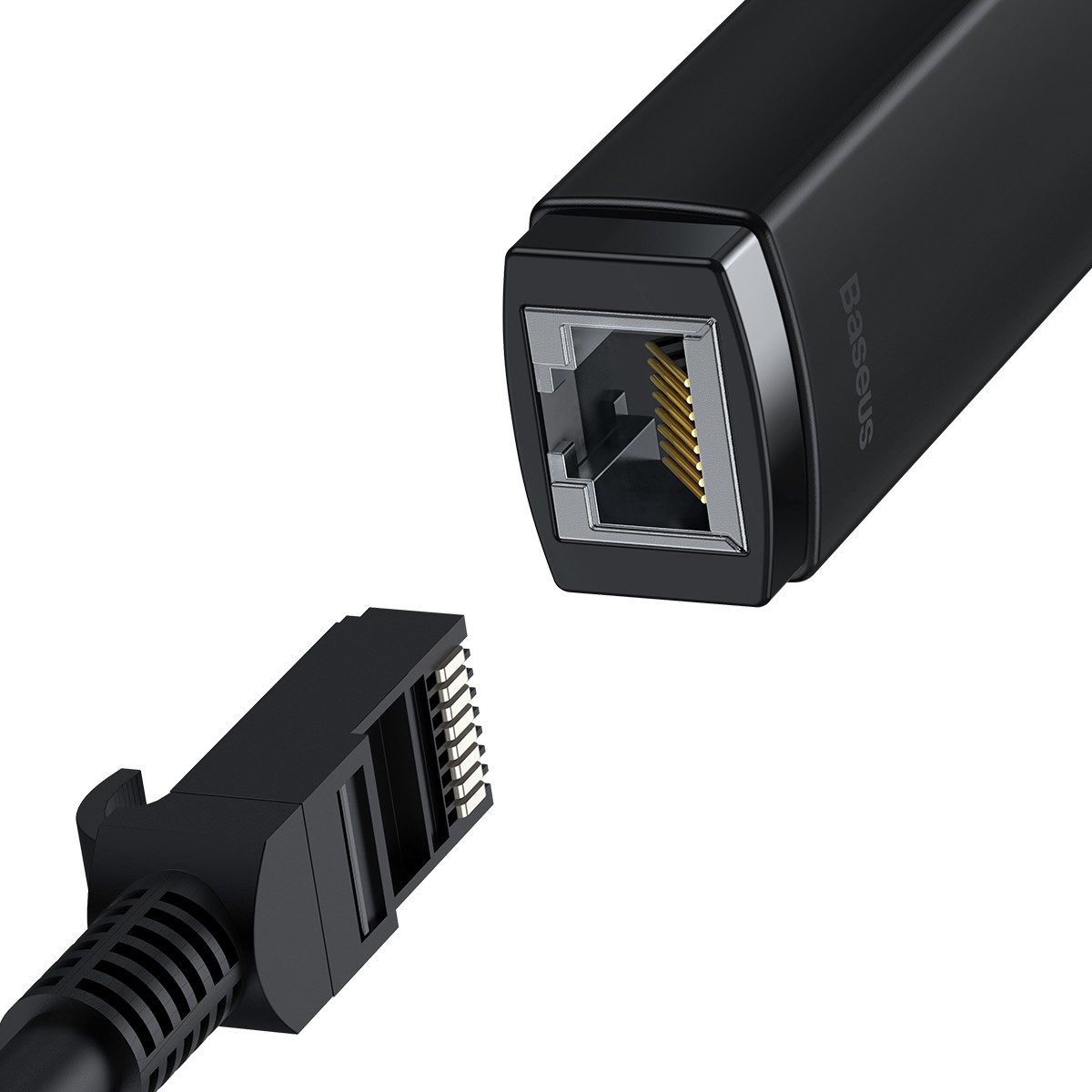 Мрежови адаптер Baseus WKQX000001 USB-A към RJ45 Ethernet 100Mbps черен - Image 4