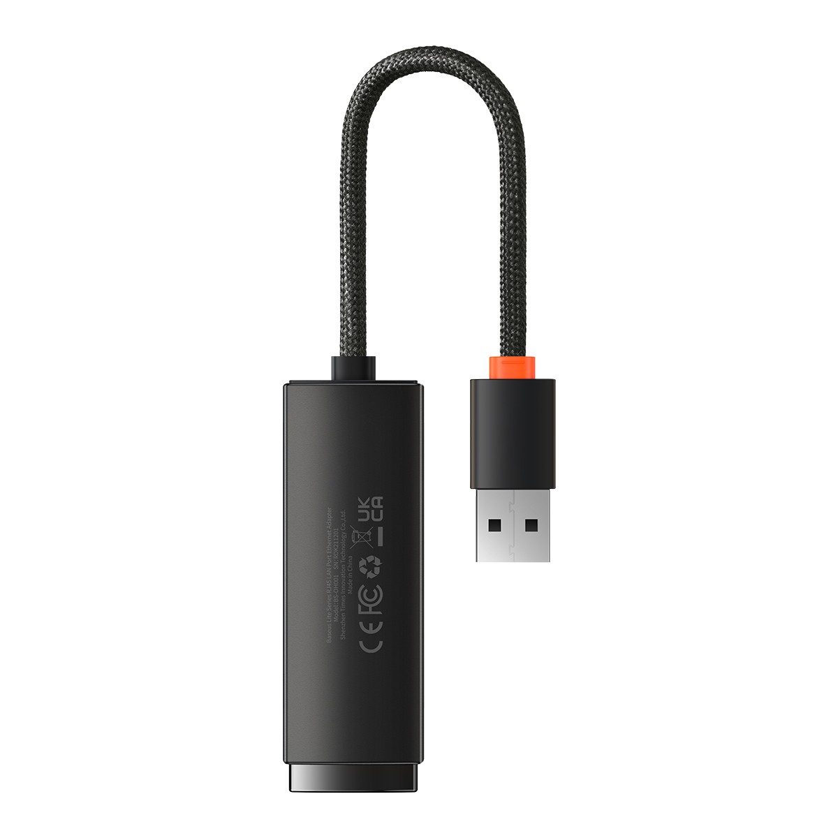 Мрежови адаптер Baseus WKQX000001 USB-A към RJ45 Ethernet 100Mbps черен - Image 5
