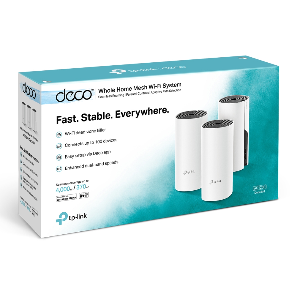 Безжична Wi-fi система TP-Link Deco M4 AC1200 (3-pack) - Image 5