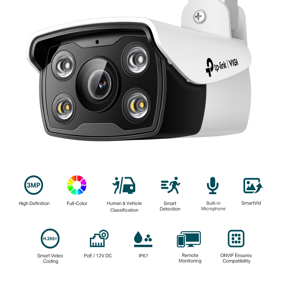 3MP външна IR булет мрежова камера TP-Link VIGI C330(2.8mm) - Image 2