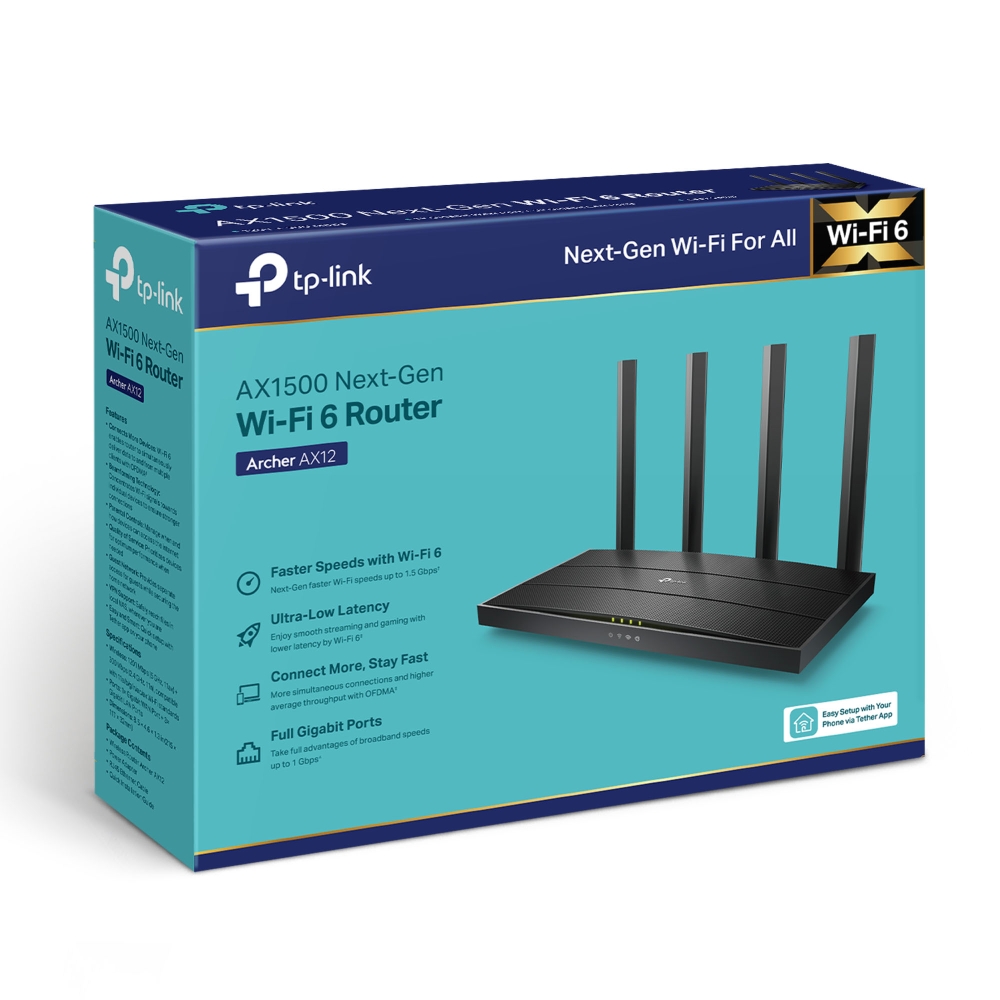 2-лентов Gigabit wi-fi 6 рутер TP-Link Archer AX12 AX1500 - Image 4