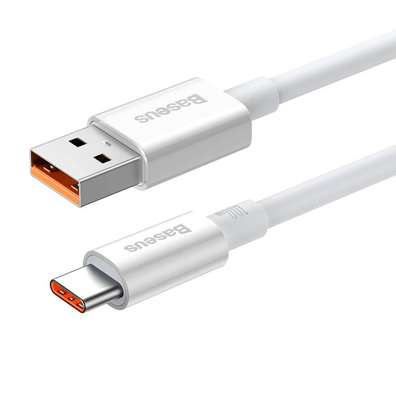 Кабел Baseus Superior USB към USB-C 100W 2м P10320102214-03 - бял - Image 3