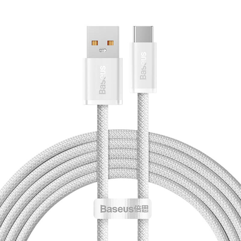 Кабел Baseus Dynamic Series кабел USB към USB-C 100W 2м CALD000702 - бял - Image 2