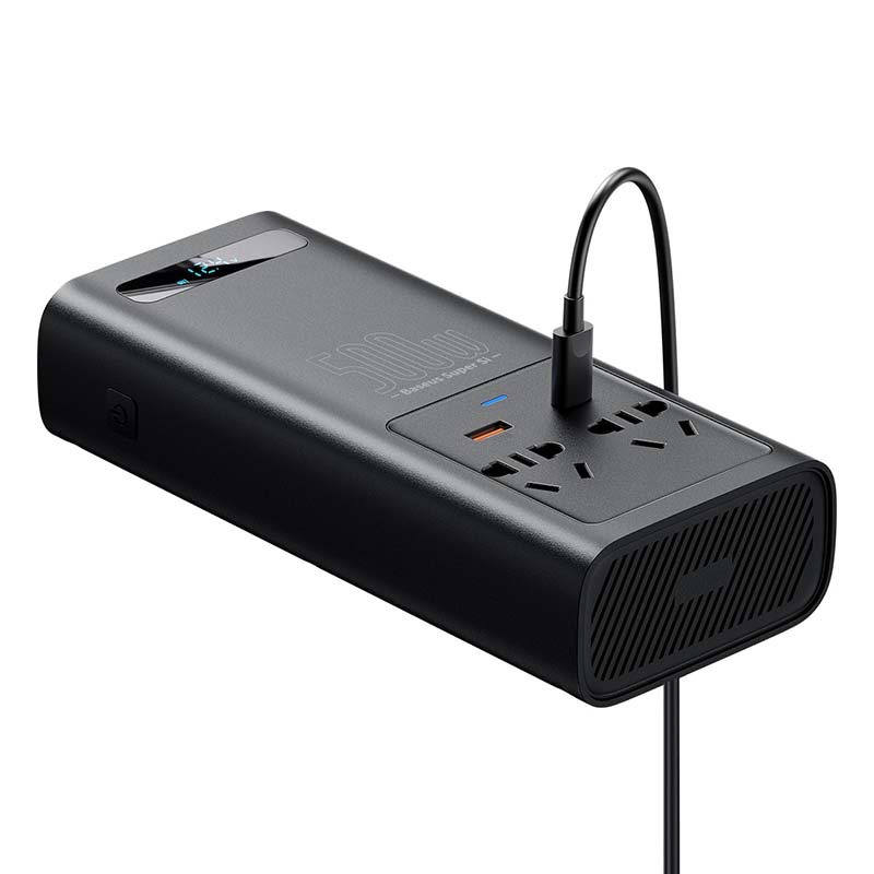 Baseus захранващ инвертор 150W 12V / 500W 220V EU и CN конектор CGNB000101 - черен - Image 4