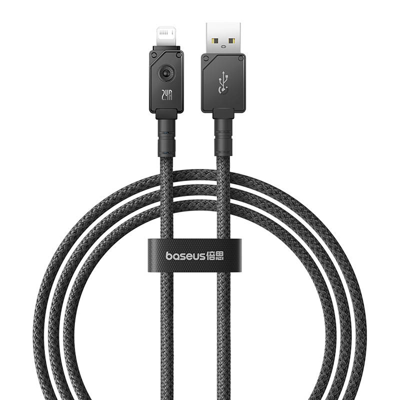 Кабел Baseus Unbreakable Series USB към Lightning 2.4A 2м P10355802111-01 - черен - Image 2