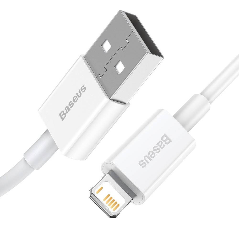 Кабел Baseus Superior USB-А към Lightning, 1м, бял - Image 2