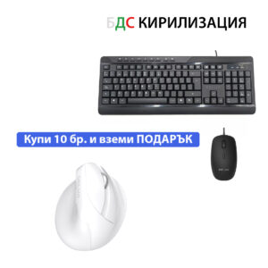 Комплект клавиатура и мишка Delux K7010BU+M355BU с БДС кирилизация