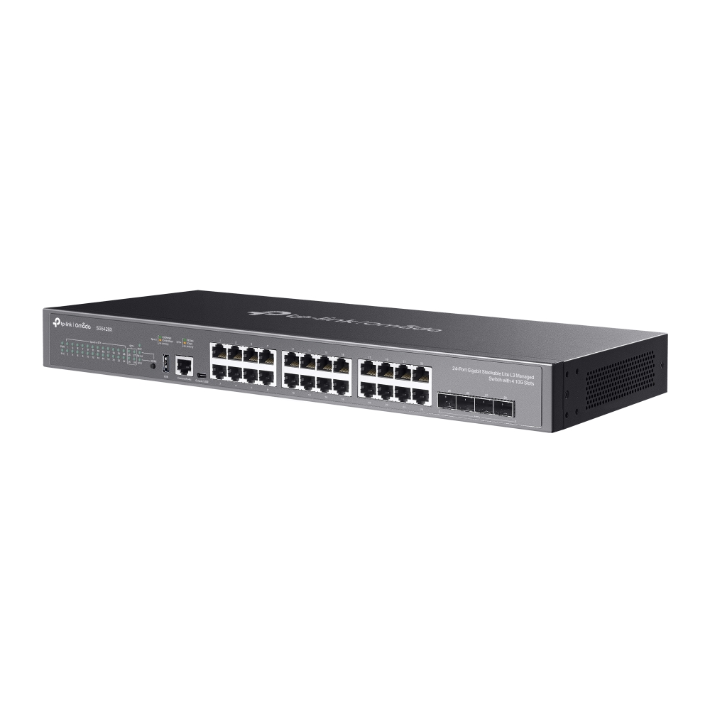 24-портов гигабит L3 управляем комутатор TP-Link Omada SG5428X с 4×10G слота - Image 3