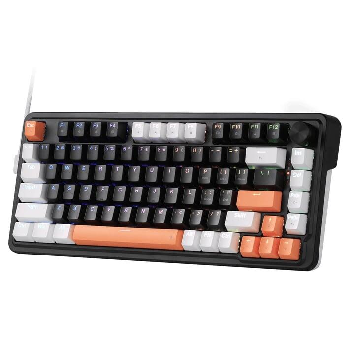 Геймърска механична клавиатура Redragon Landshaker K714BWO-RGB с RGB осветление - черно/бяло - Image 2
