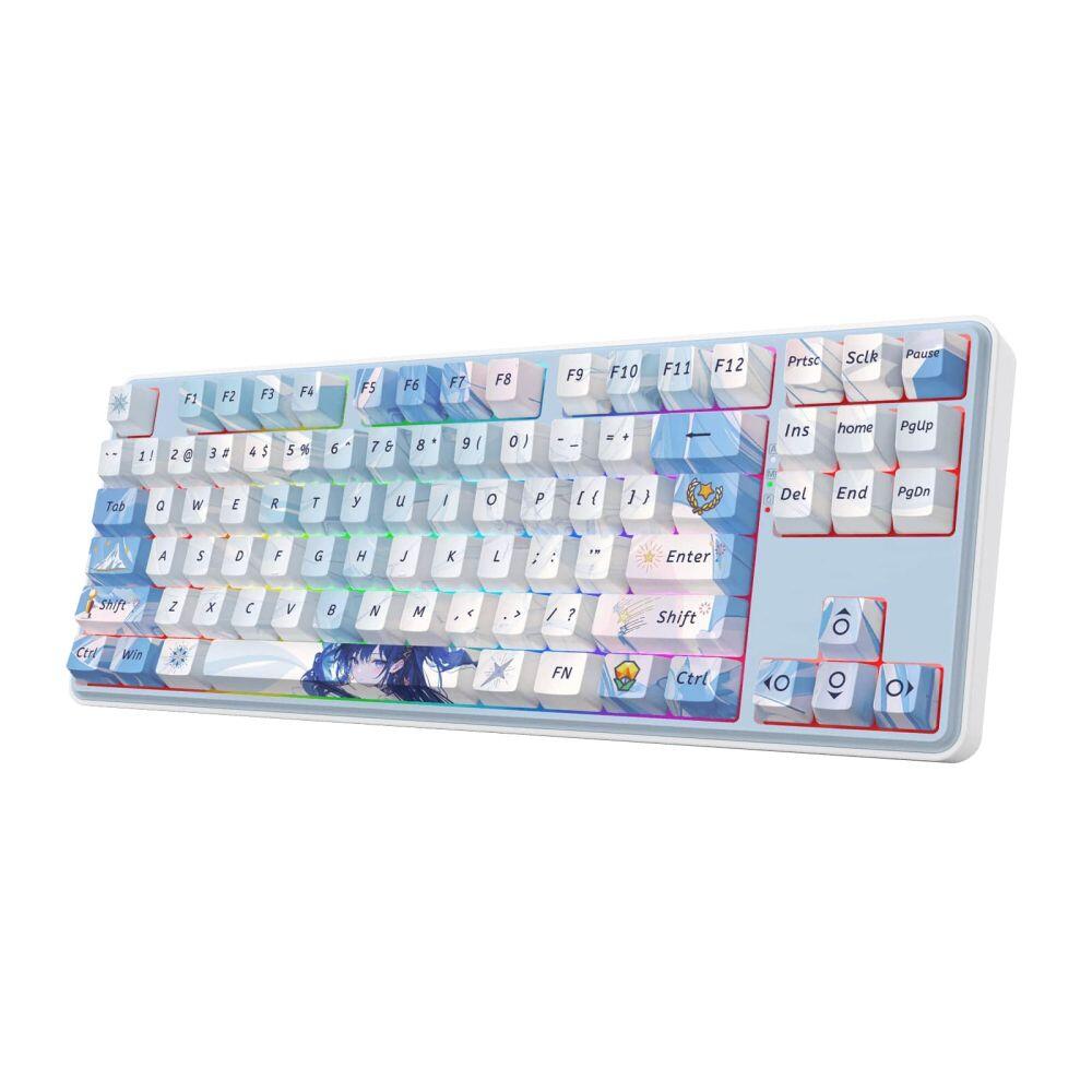 Геймърска Bluetooth и безжична механична клавиатура Redragon Star Blade Pro K707AK-RGB-PRO - бяла - Image 2