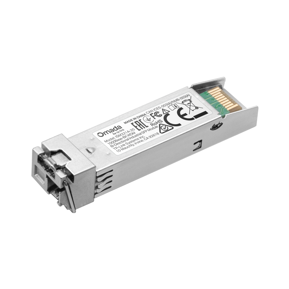 Двупосочен индустриален SFP модул TP-Link Omada ISM321A-20 1000Base-BX WDM