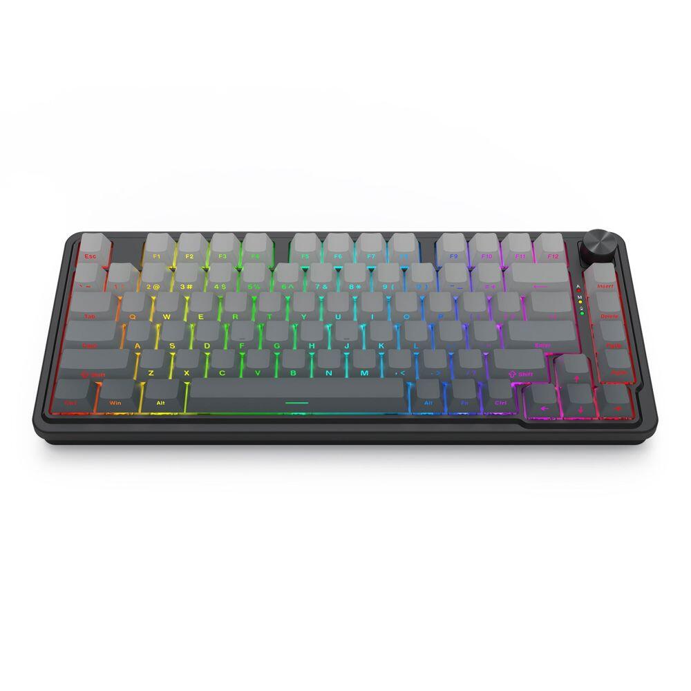 Bluetooth и безжична механична геймърска клавиатура Redragon Ucal Pro K673SP-RGB-PRO, RGB осветление - черна със сив градиент - Image 4