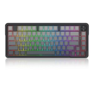 Bluetooth и безжична механична геймърска клавиатура Redragon Ucal Pro K673SP-RGB-PRO, RGB осветление - черна със сив градиент