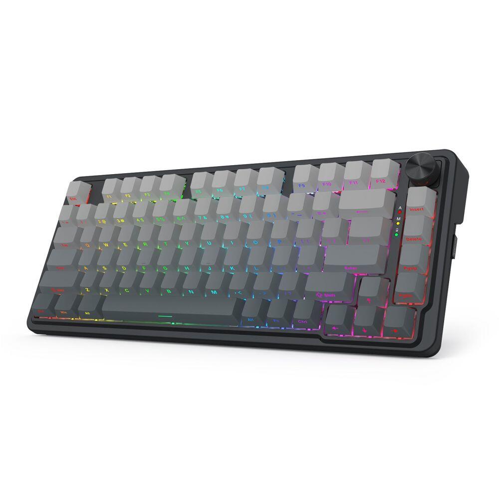 Bluetooth и безжична механична геймърска клавиатура Redragon Ucal Pro K673SP-RGB-PRO, RGB осветление - черна със сив градиент - Image 5