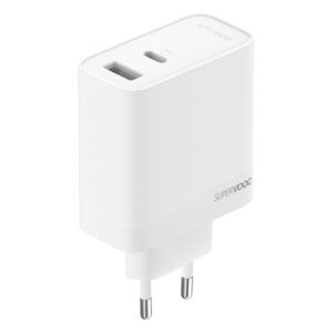 Зарядно устройство OPPO SuperVooc 80w GaN – бяло