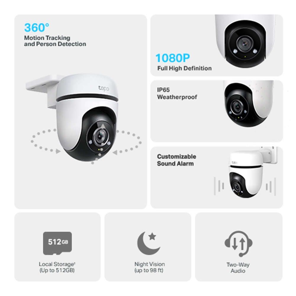 Външна охранителна камера TP-Link Tapo C500 1080p Full HD панорамна - Image 2