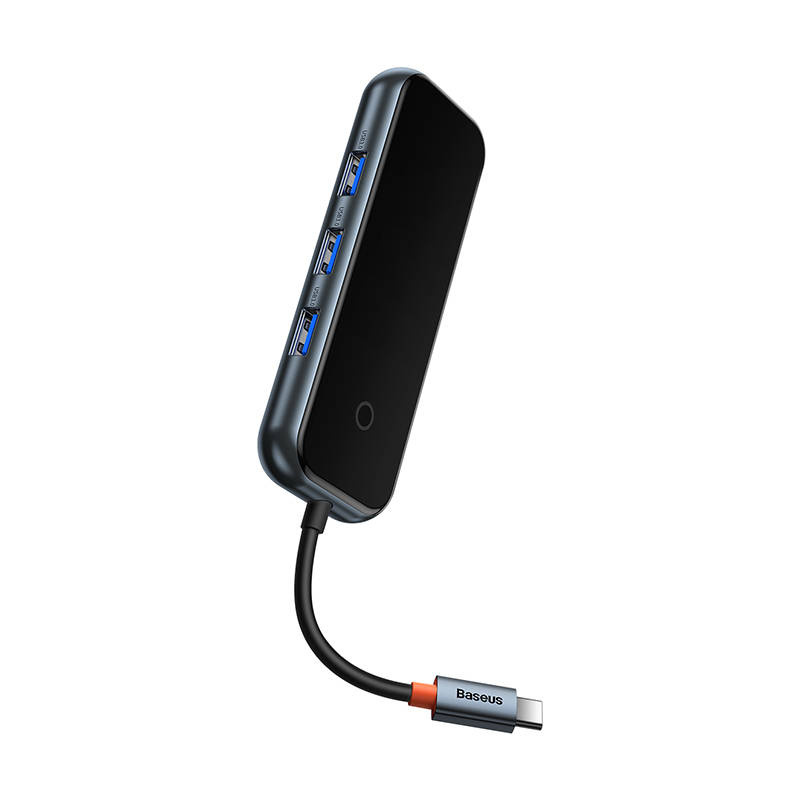 USB хъб Baseus AcmeJoy WKJZ010513 4-портов USB-C към 1xUSB-C / 4xUSB3.0 - тъмносив - Image 2