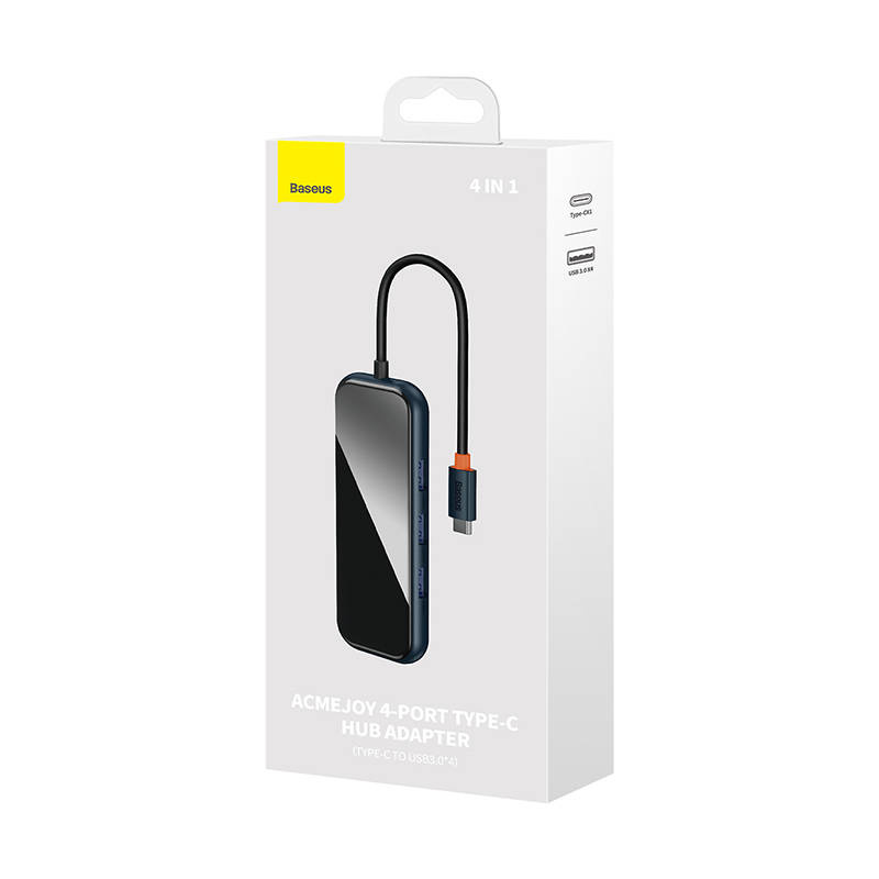 USB хъб Baseus AcmeJoy WKJZ010513 4-портов USB-C към 1xUSB-C / 4xUSB3.0 - тъмносив - Image 5