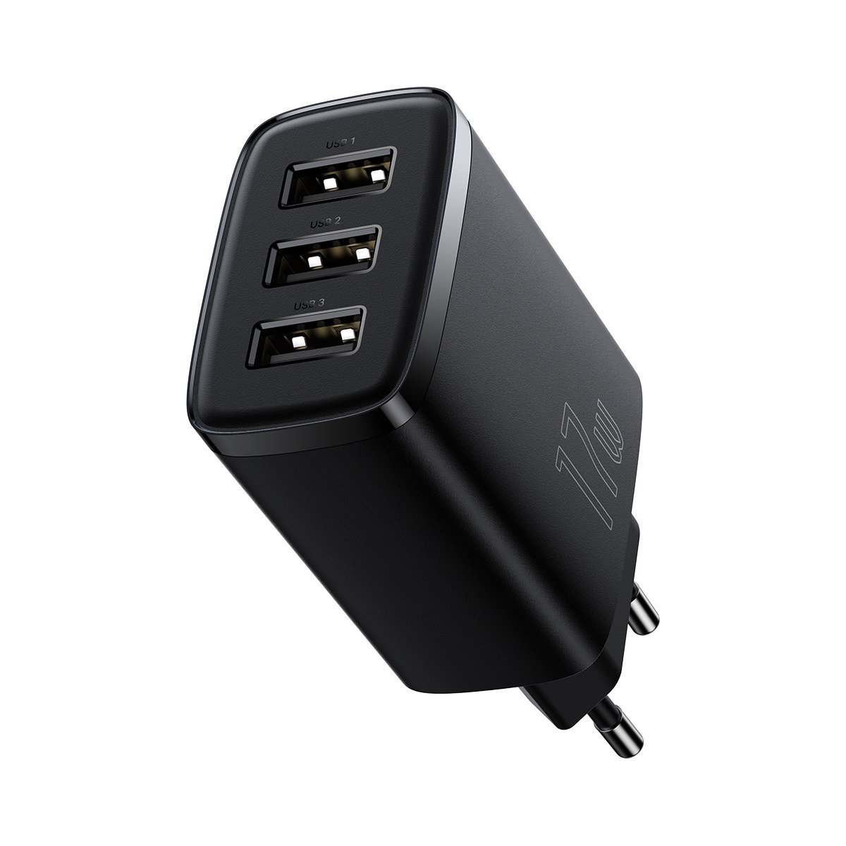 Зарядно устройство Baseus Compact CCXJ020101 с USB троен порт 17W черно - Image 2
