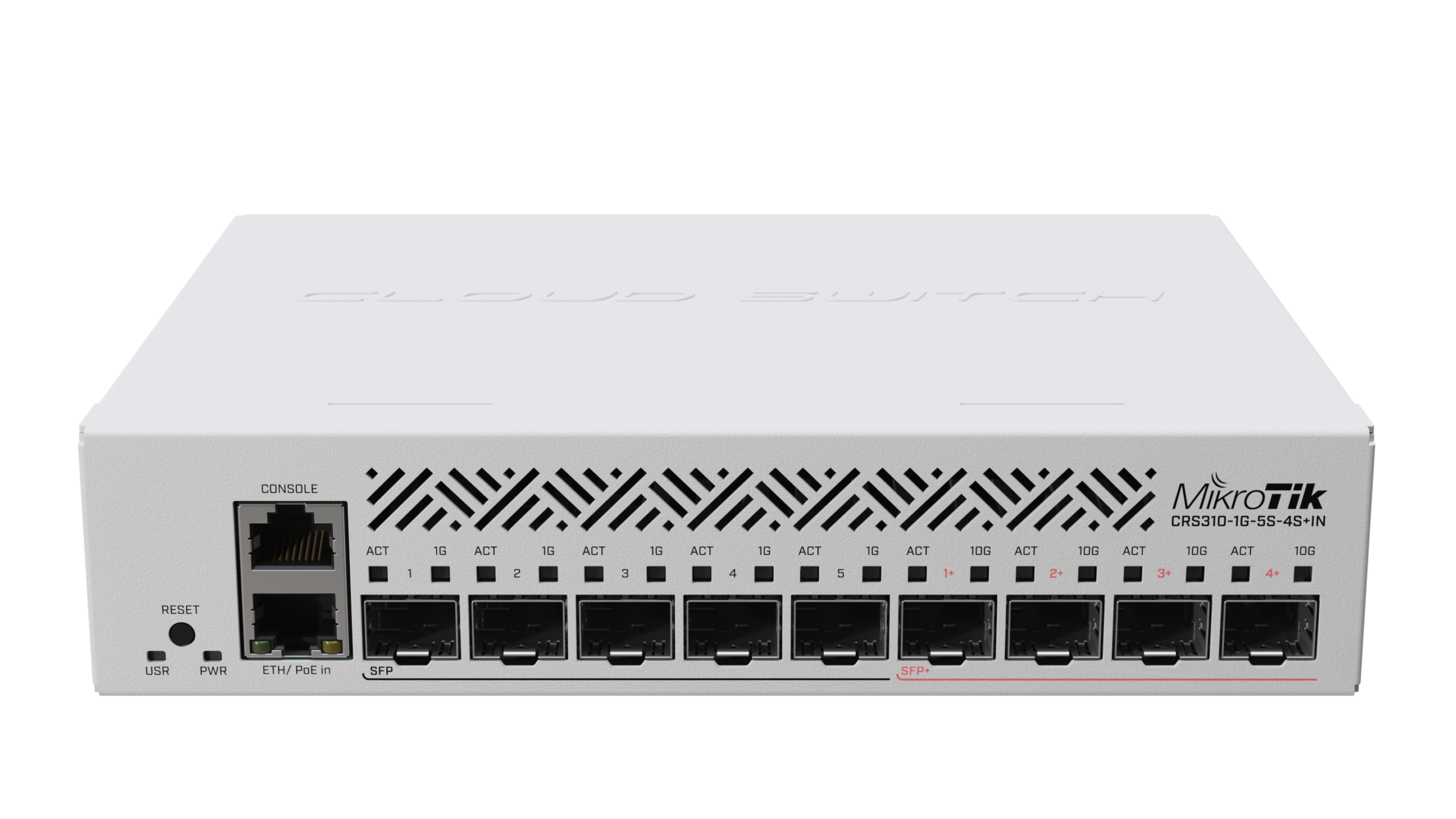 Комутатор MikroTik CRS310-1G-5S-4S+IN с 5 SFP и 4 SPF+ порта