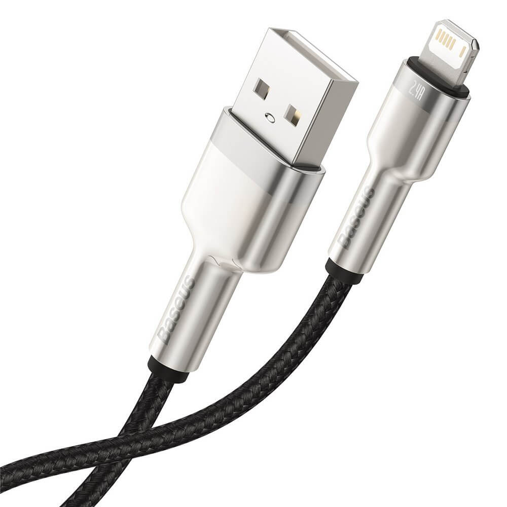 Кабел Baseus Cafule Metal Series USB-A към Lightning, 2м CALJK-B01 - Image 2