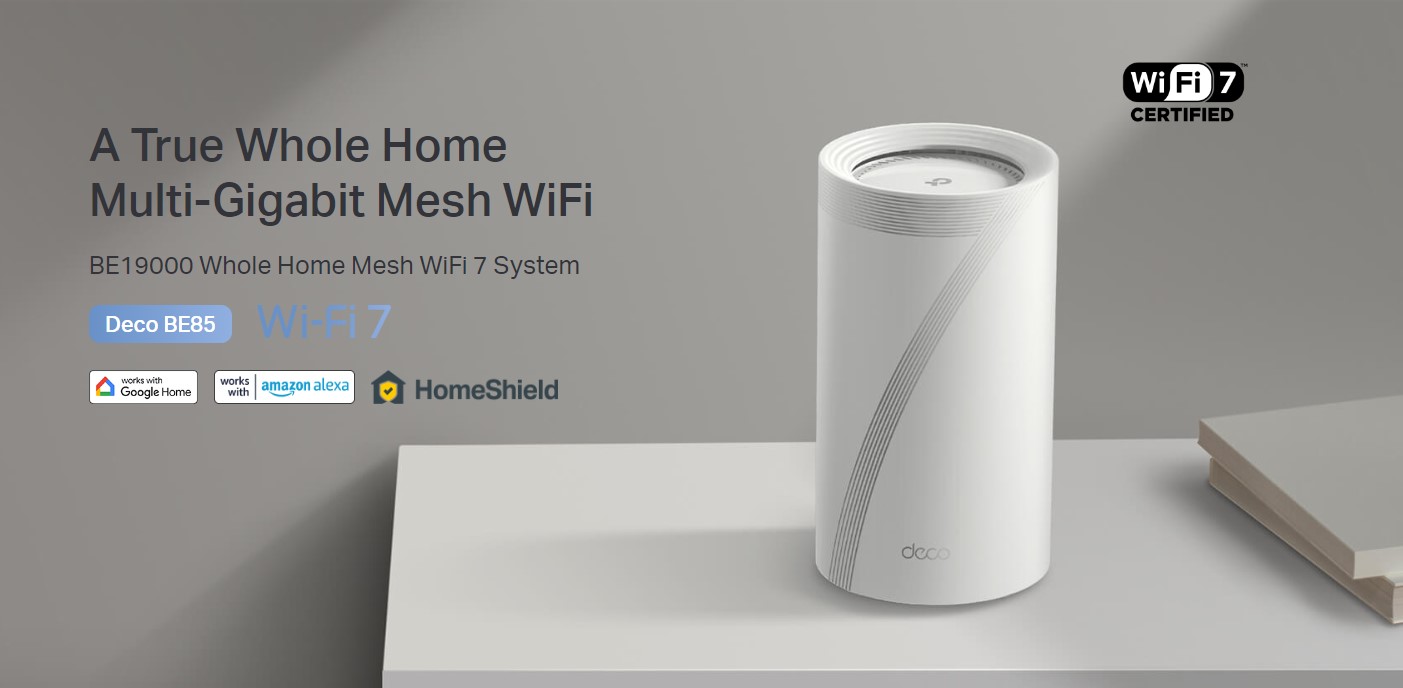 Безжична Wi-fi 7 Mesh система TP-Link Deco BE85(2-pack) BE19000 - Image 4