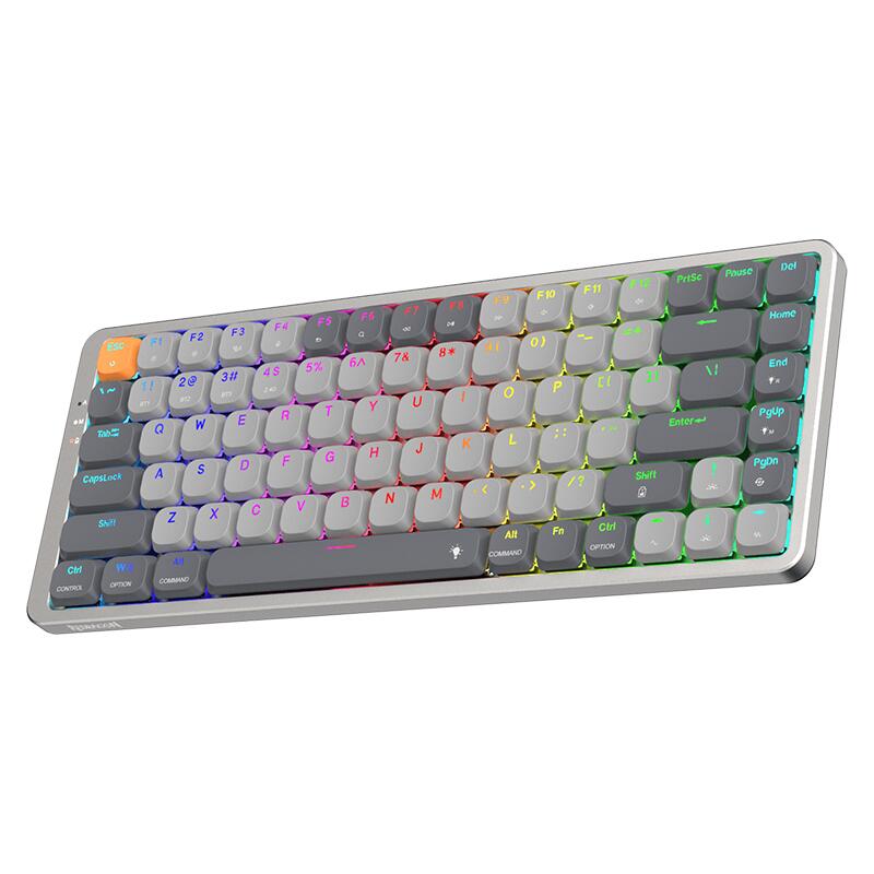 Кабелна/Bluetooth 5/2.4GHz RGB механична гейминг клавиатура Redragon Azure Red Switch K652GG-RGB-PRO - сива - Image 3