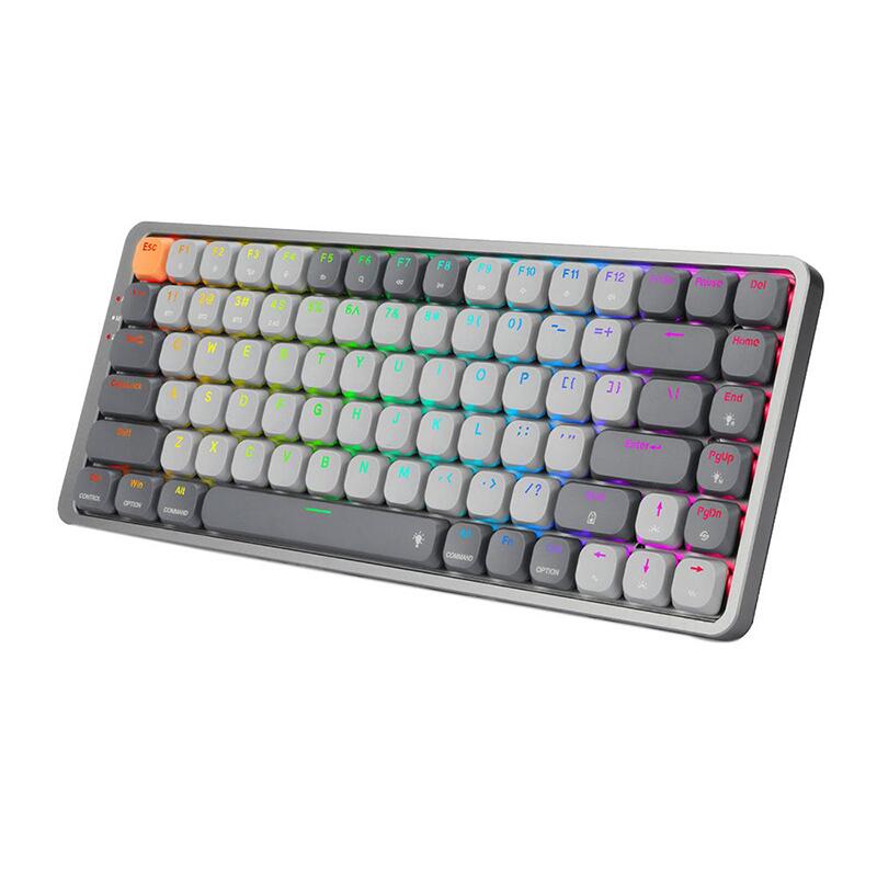 Кабелна/Bluetooth 5/2.4GHz RGB механична гейминг клавиатура Redragon Azure Red Switch K652GG-RGB-PRO - сива - Image 5