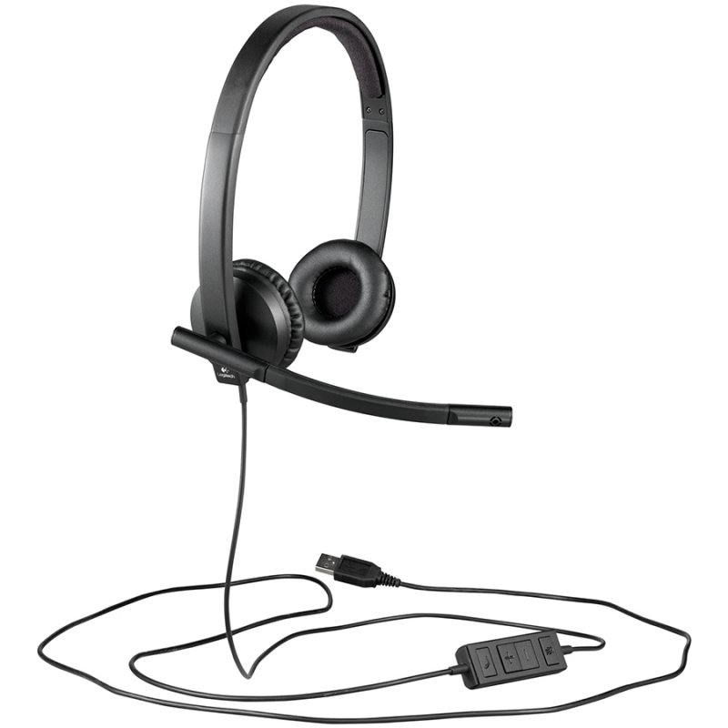 Слушалки Logitech USB H570e Stereo 981-000575 - USB