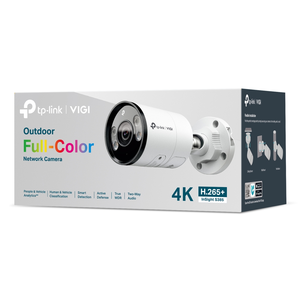 8MP външна пълноцветна Bullet мрежова камера TP-Link VIGI InSight S385(2.8mm) - Image 4