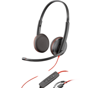 Слушалки HP Poly Blackwire 3225 Стерео USB-C слушалка +3,5 мм жак +USB-C/A адаптер 8X229A6