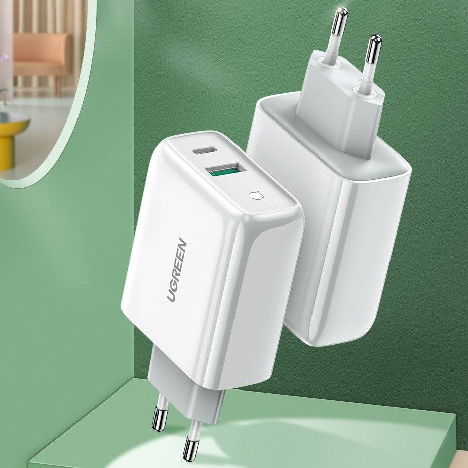 Зарядно устройство Ugreen 60468 Fast USB Type C / USB 36W Quick Charge 3.0 - Image 2
